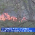 Пожарные работают над тушением пожара в северо-западных пригородах