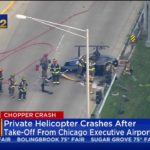 В Prospect Heights разбился вертолет, упав на проезжую часть дороги вблизи Chicago Executive Airport
