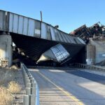 I-25 в Колорадо закрыли на неопределенный срок из-за крушения поезда, в результате которого погиб тракдрайвер