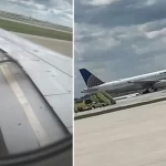 В аэропорту О’Хара самолет United Airlines прервал взлет из-за возгорания двигателя