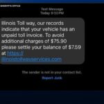 Полиция предупреждает о мошенничестве с фишинговыми текстовыми сообщениями от Illinois Tollway